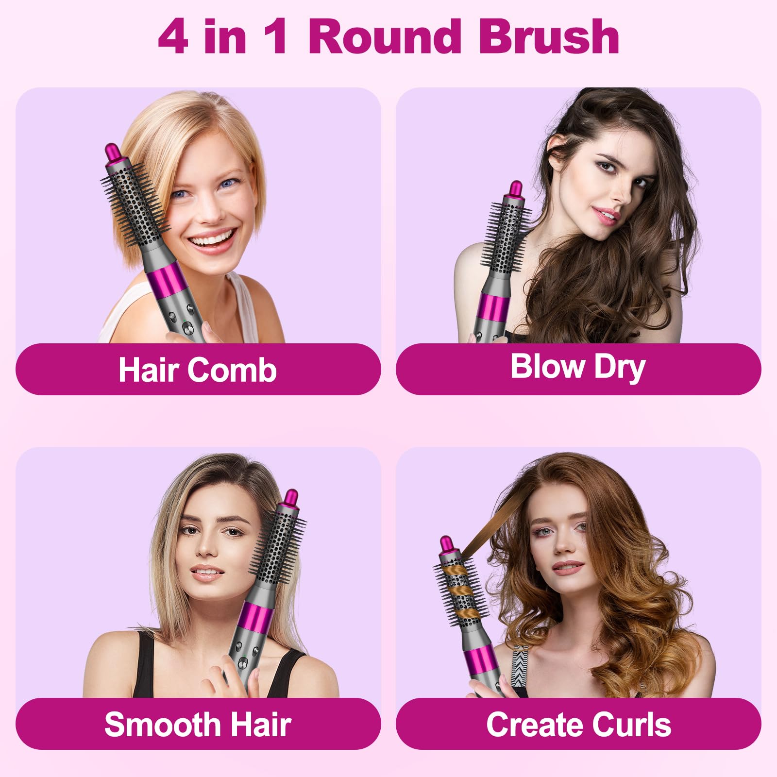 YTCHYYSK 20mm round brush attachment improves bangs lift and shape