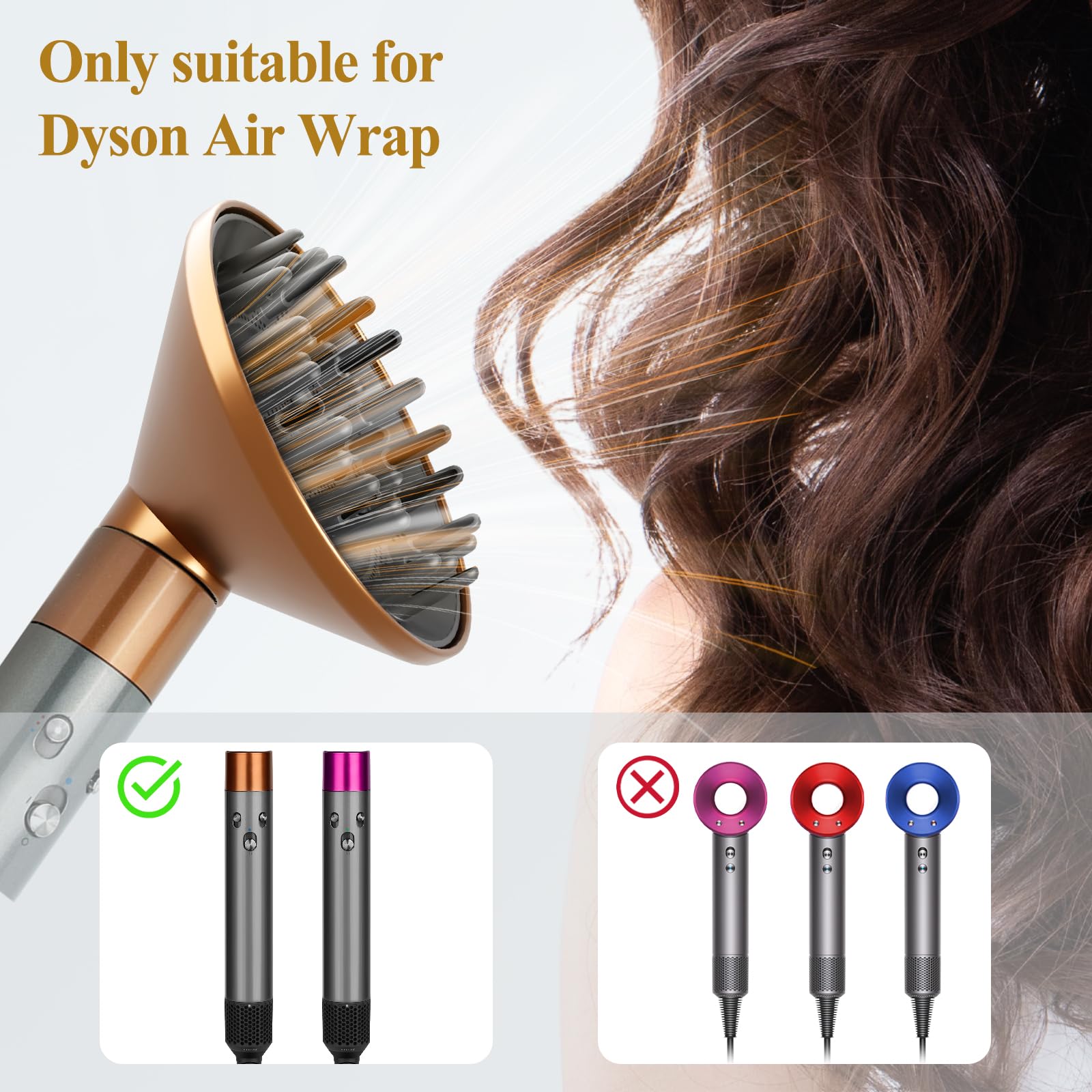 YTCHYYSK frizz reduction diffuser for styling and smoother results.