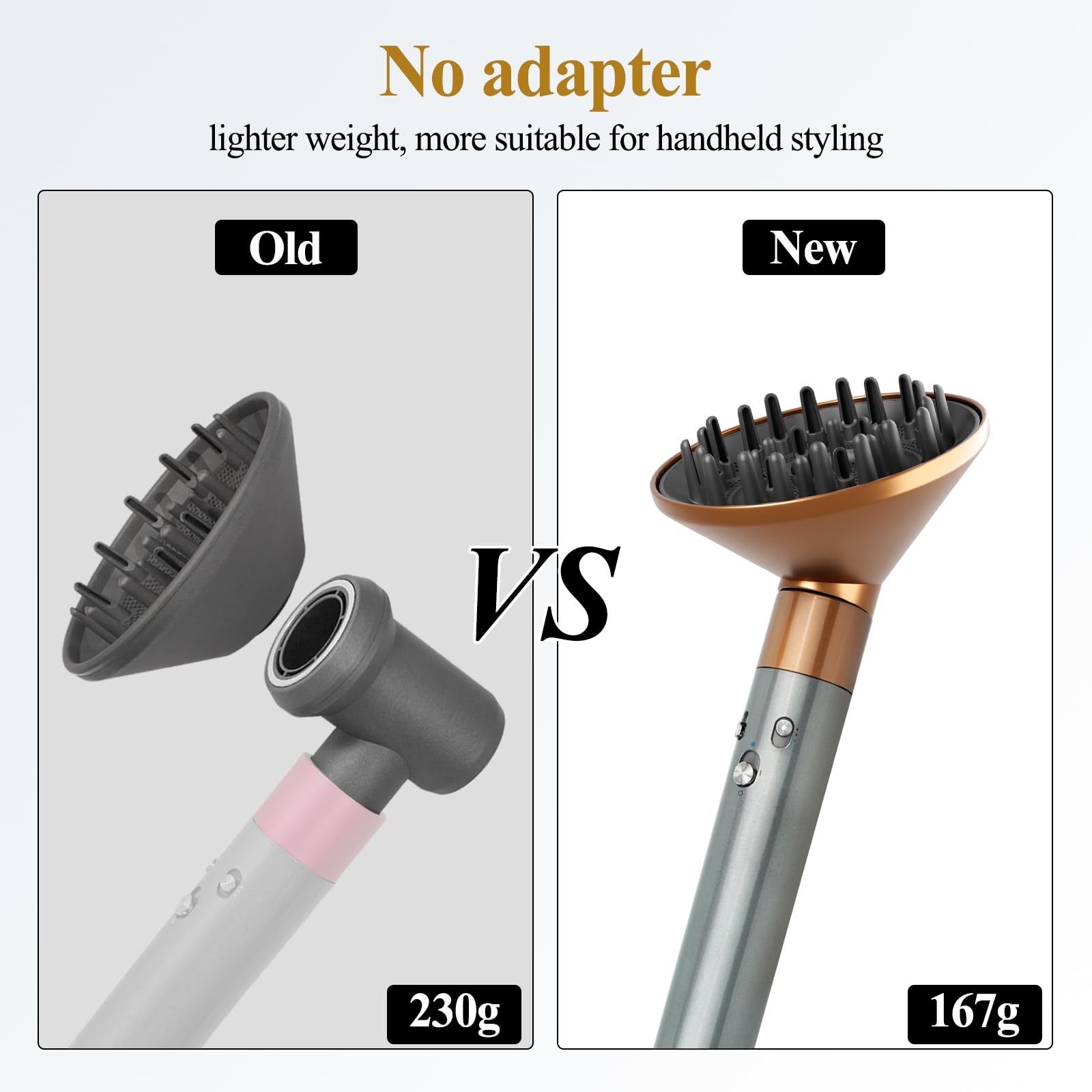 YTCHYYSK upgraded diffuser nozzle improves drying speed and curl definition.