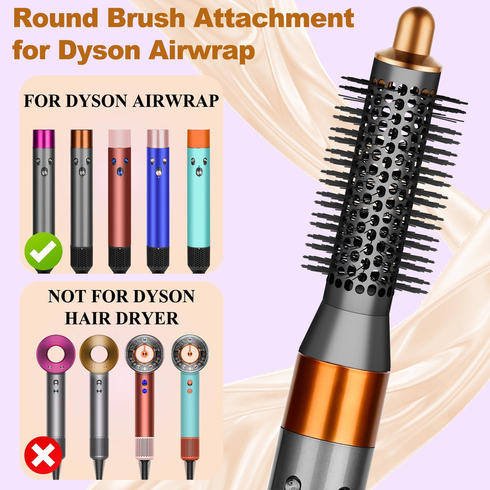 YTCHYYSK tiny round brush close-up highlighting compact design for quick styling.