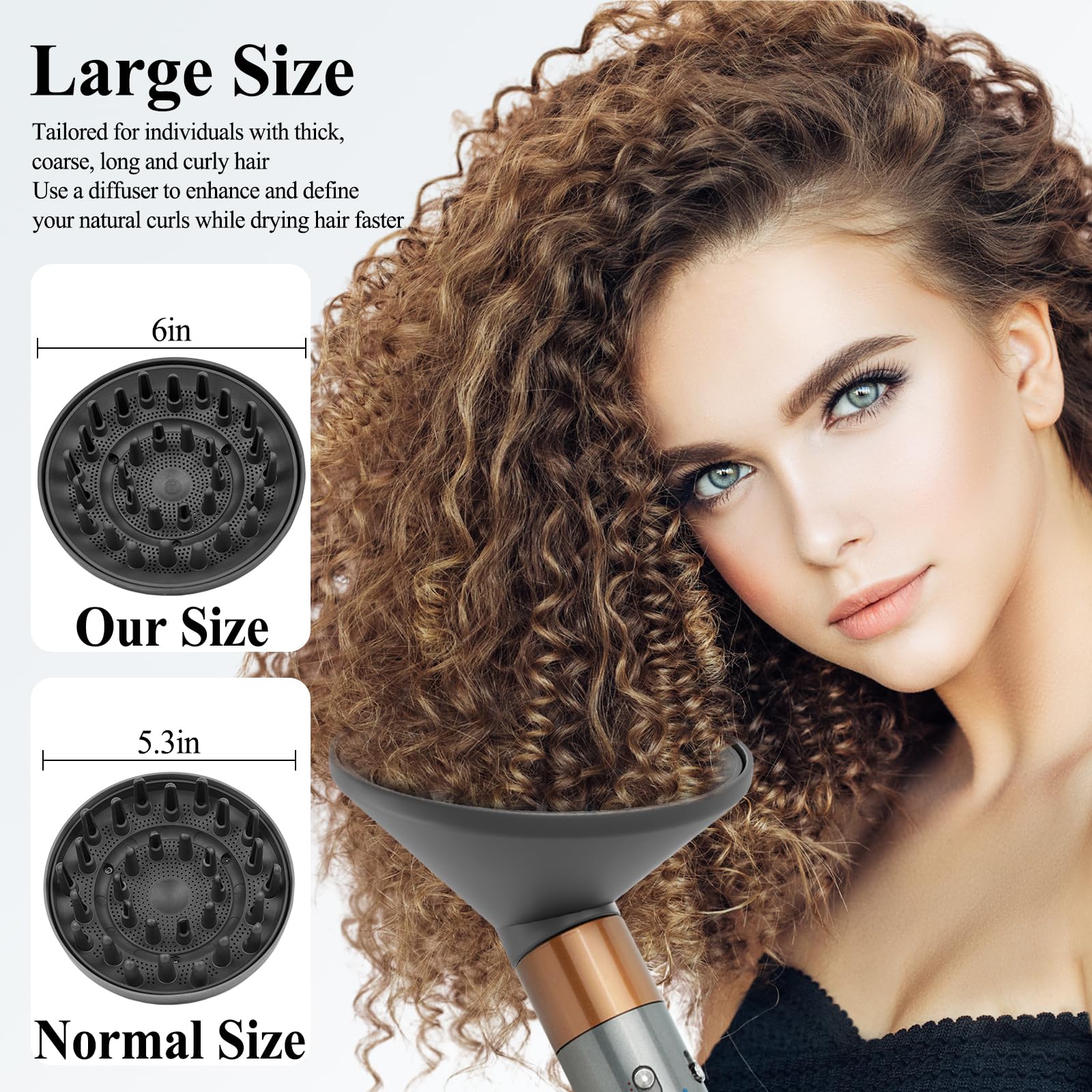 ytchyysk dryer-speed diffuser attachment enhances styling speed and curl definition.