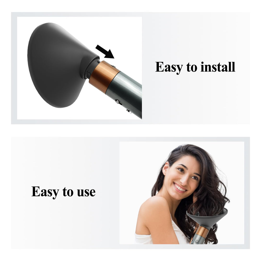 ytchyysk even-airflow diffuser promotes balanced drying and reduced frizz.