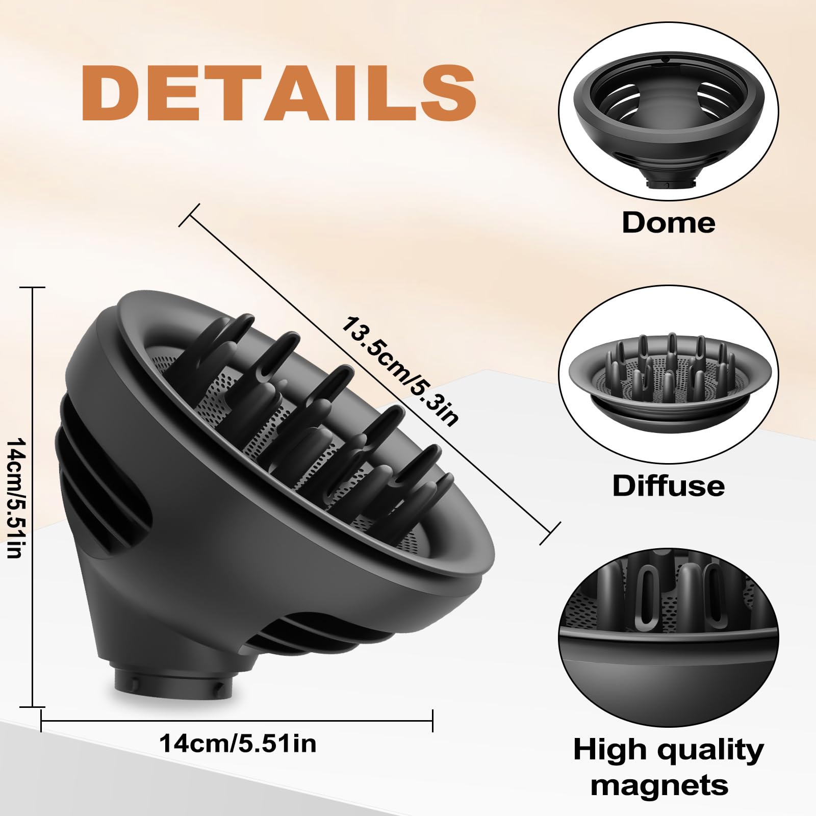 YTCHYYSK faster drying diffuser improves airflow efficiency.