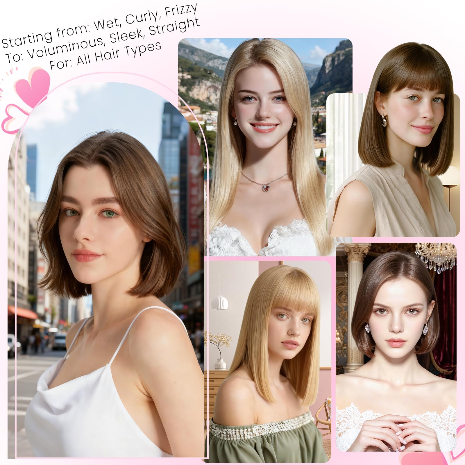 YTCHYYSK Hair Smooth Attachment highlights HS01 and HS08 compatibility for versatile styling options.