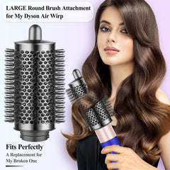 YTCHYYSK metal-gray brush head close-up shows bristles lifting roots for volume.