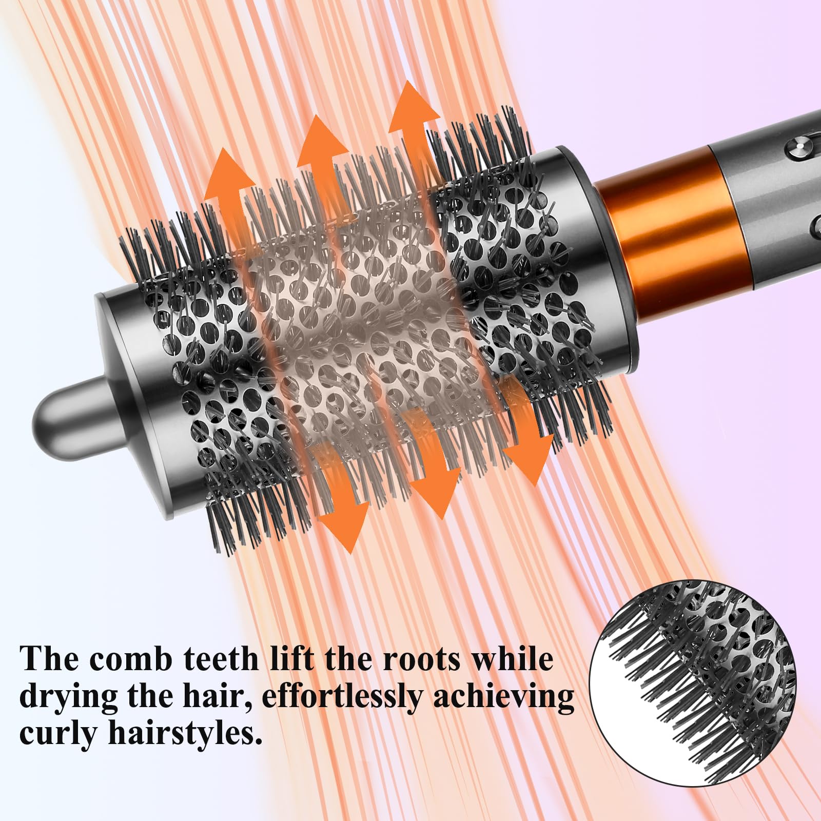 YTCHYYSK packaging includes one large round volumizing brush for Dyson Airwrap.