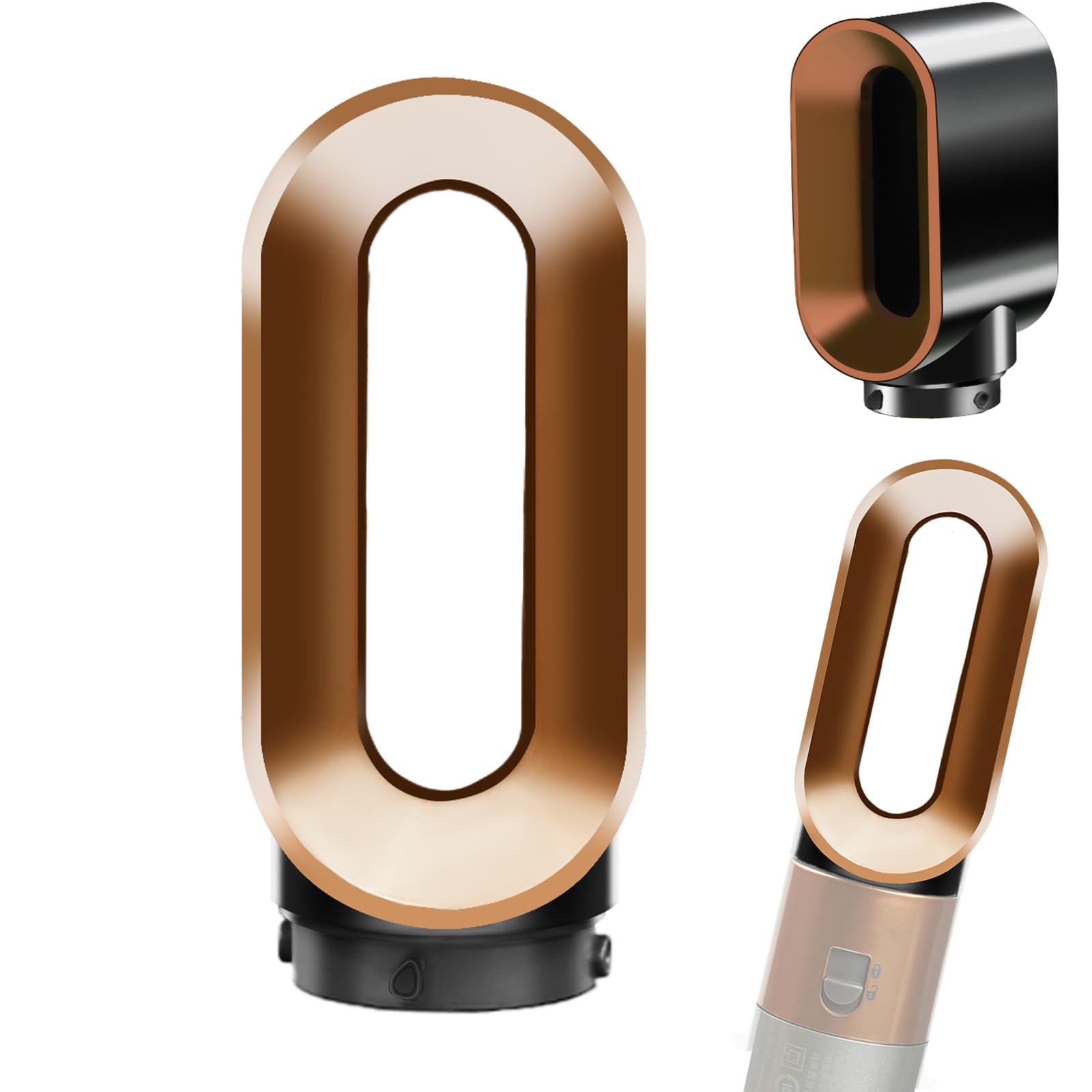 YTCHYYSK pre-styling dryer attachment nickel-copper closeup showing even airflow