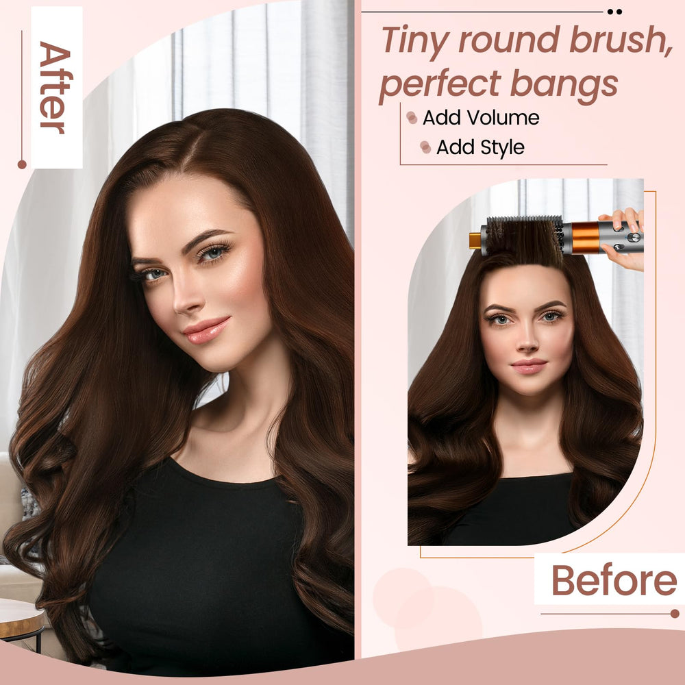 Gold-finish YTCHYYSK round brush attachment for premium look during grooming