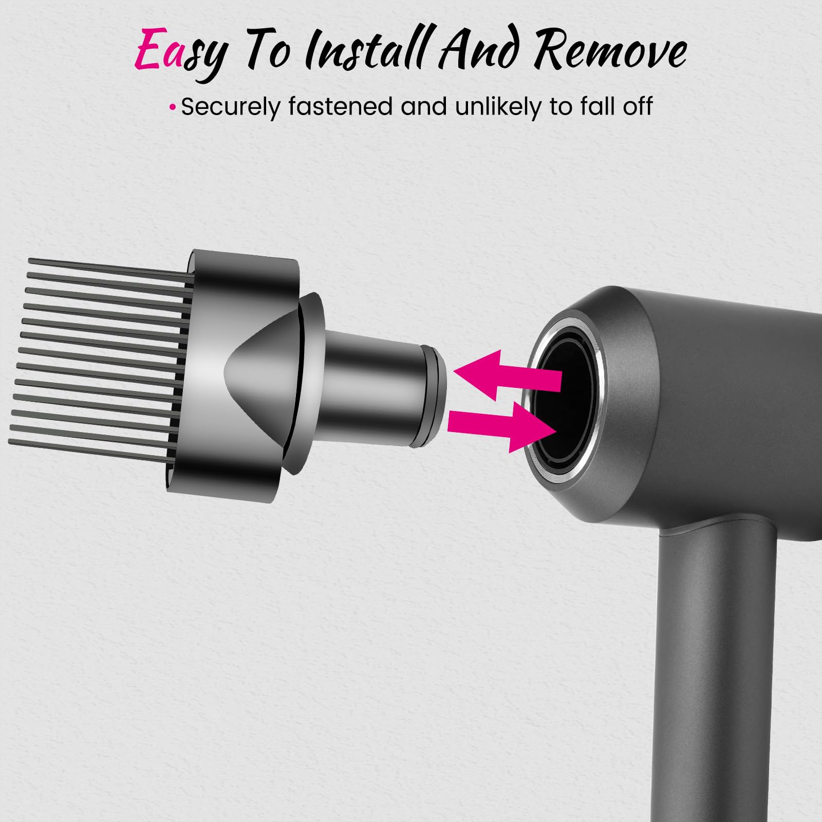 YTCHYYSK wide-tooth comb attachment material close-up shows durable PC construction