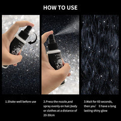 YTRUNS glitter spray on body offers subtle color and shimmer.
