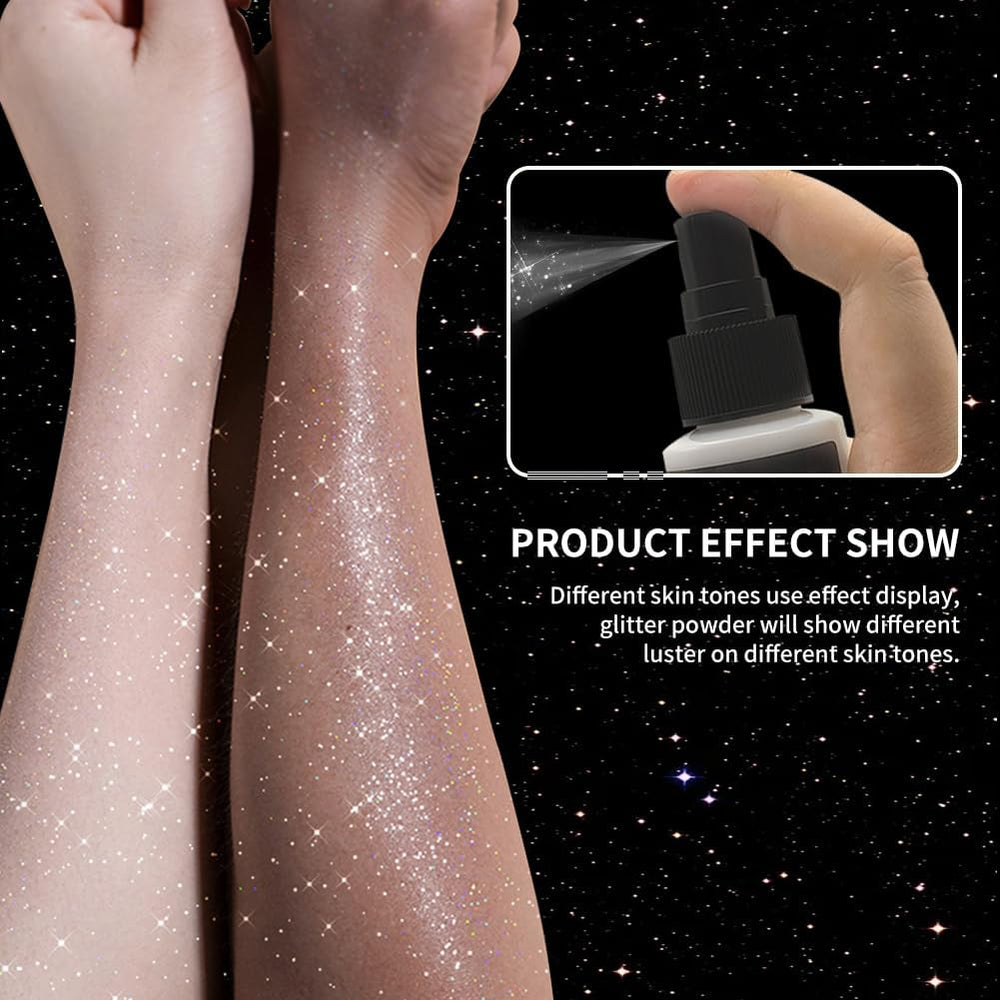 YTRUNS glitter spray on clothes complements outfits with sparkle.