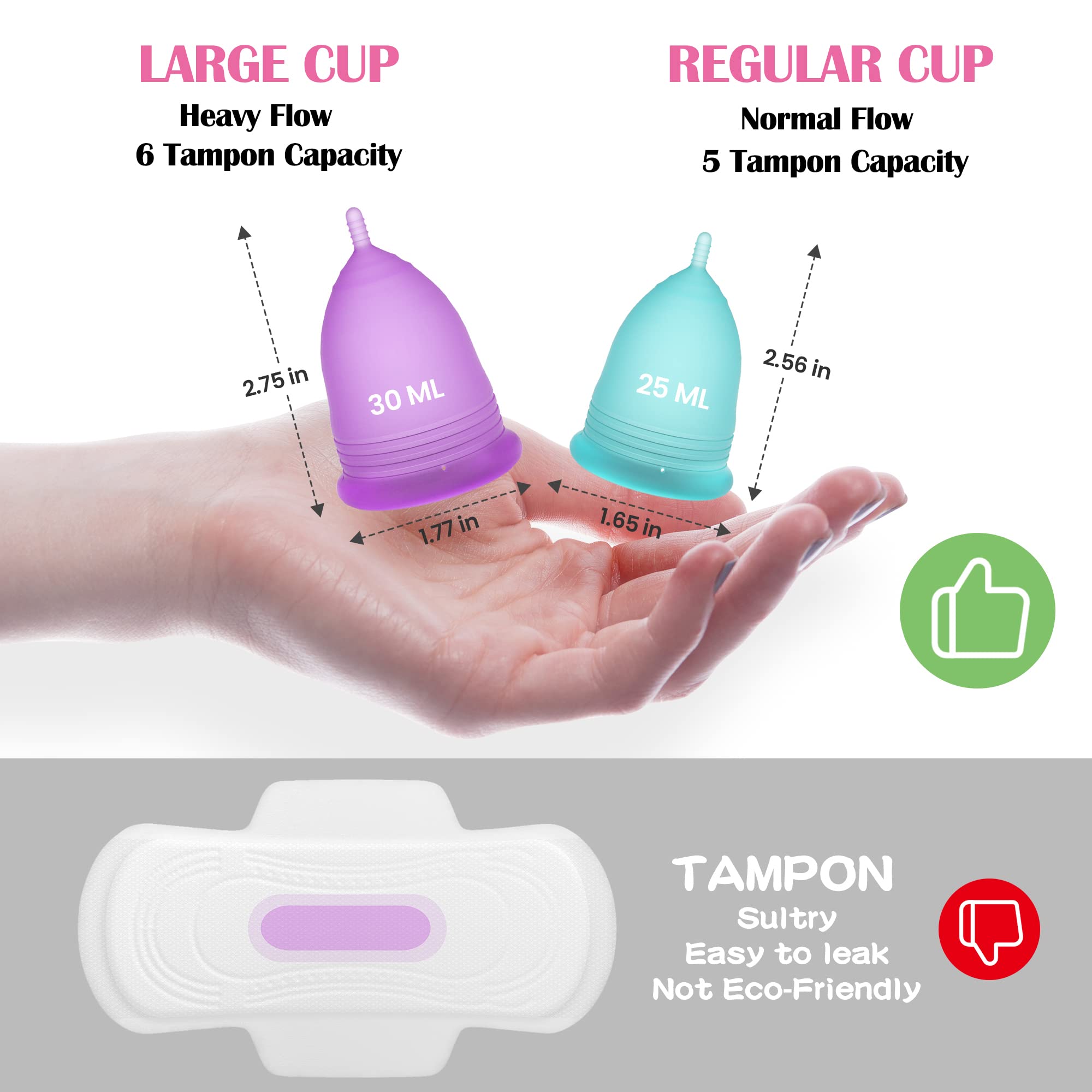 YTYOMUR compatibility with most cups—fits diverse period products