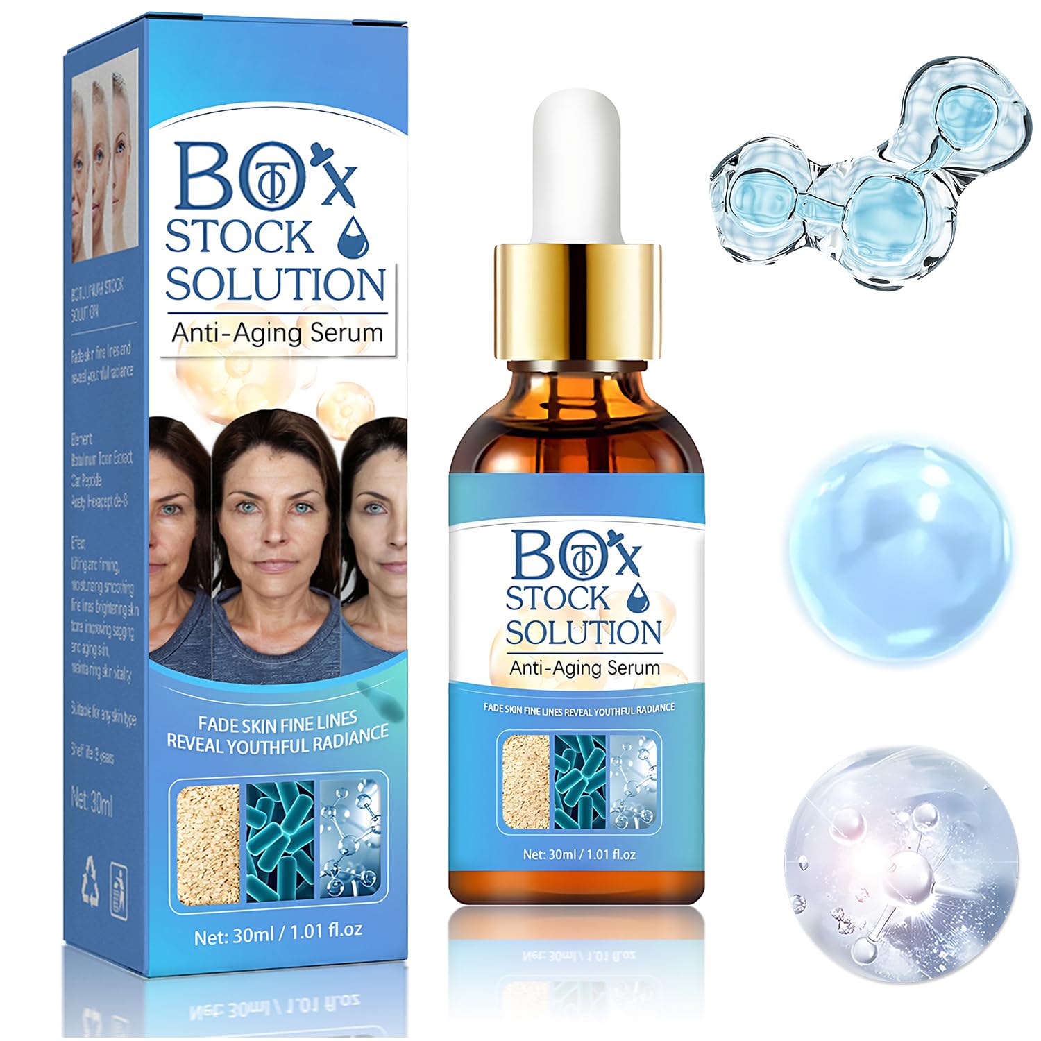 Yuanyuuo Box Face Serum on vanity table for quick morning routine.