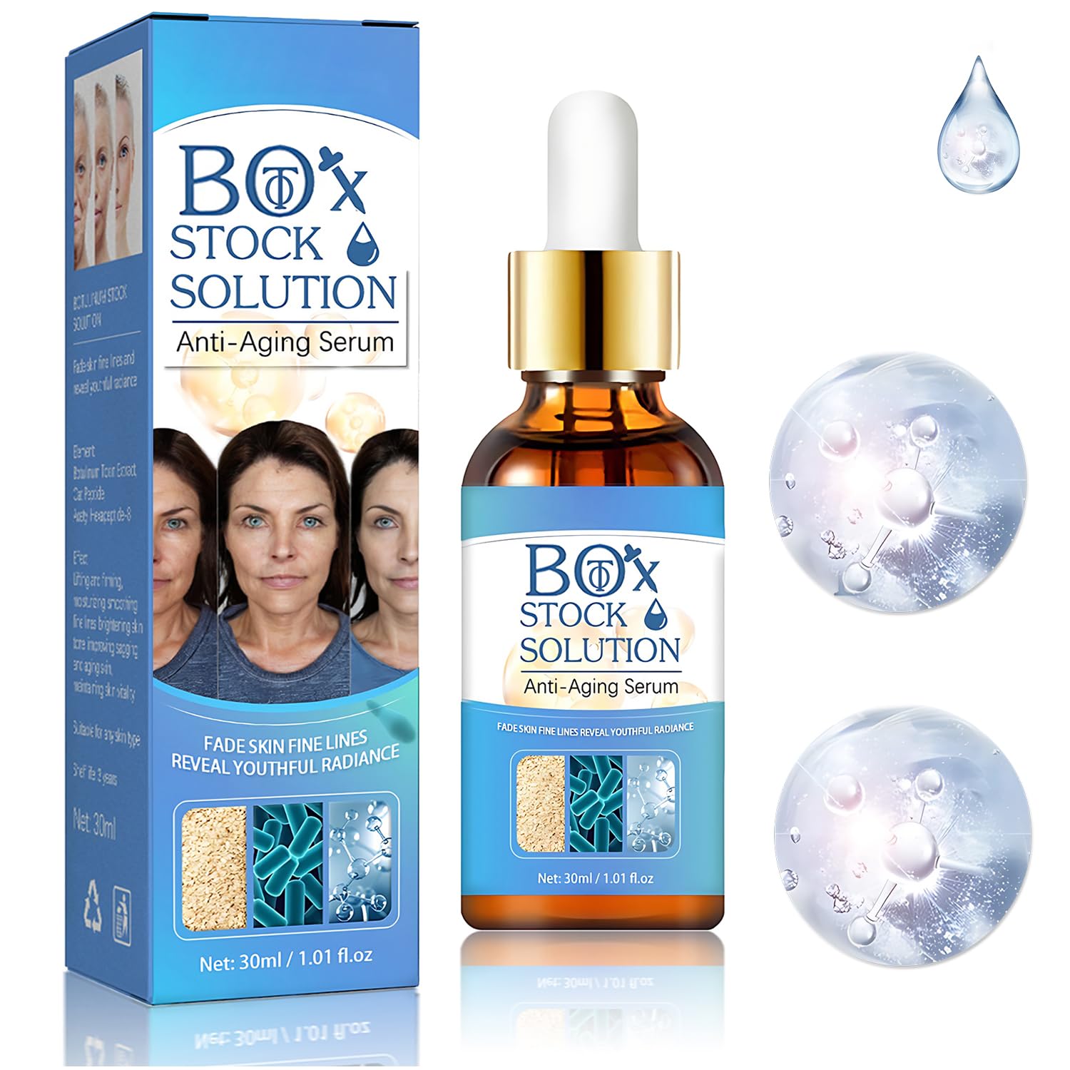 Yuanyuuo Box Serum with box scene reinforces consistent skincare routine.