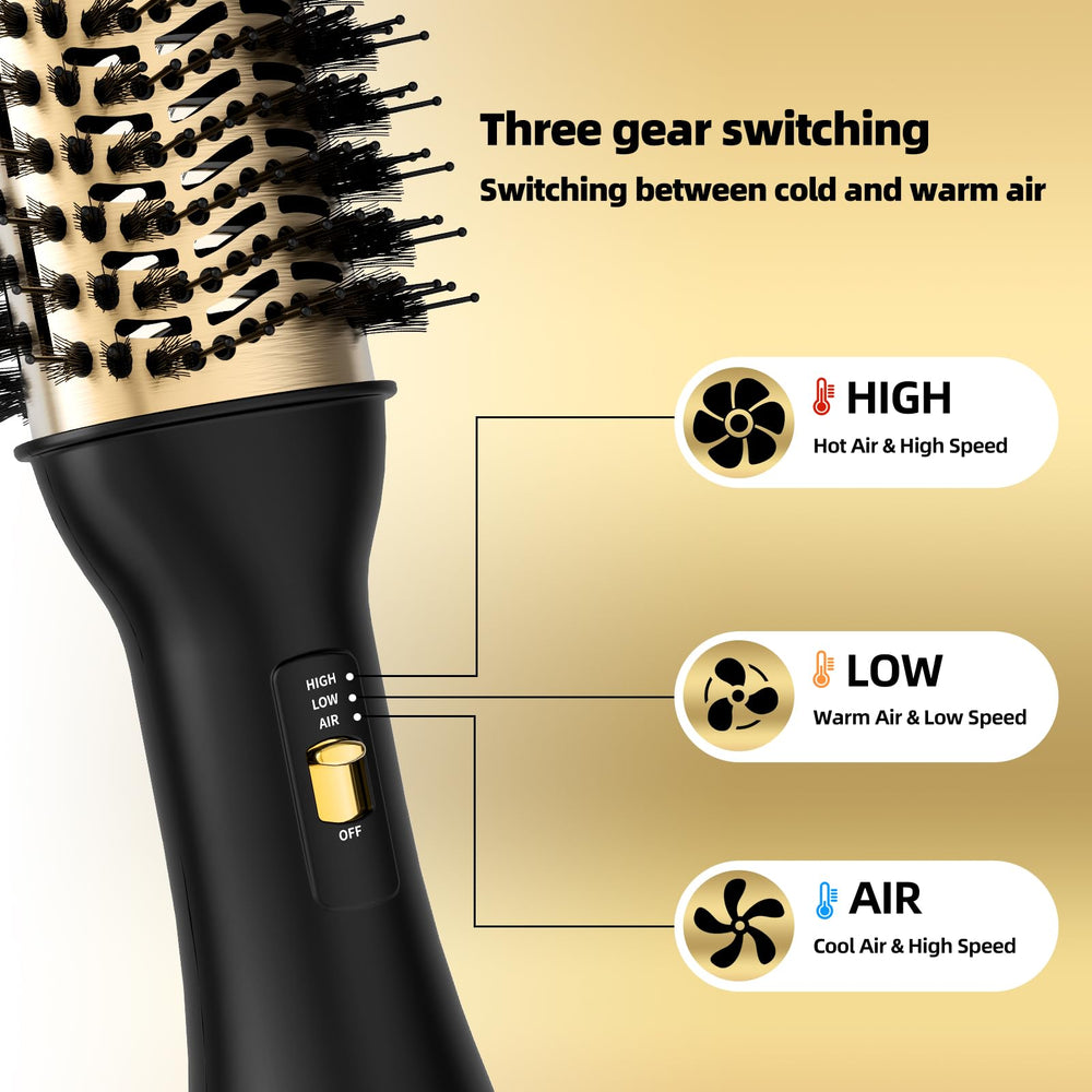 Yucafy 3 heat settings (HIGH/LOW/AIR) for versatile hair textures.