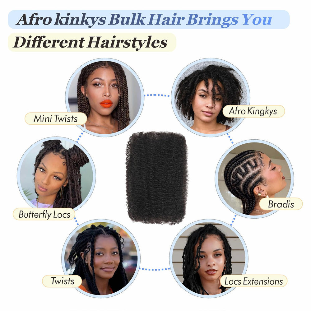 YuDragonFt bleachable and dyable bulk hair for color options
