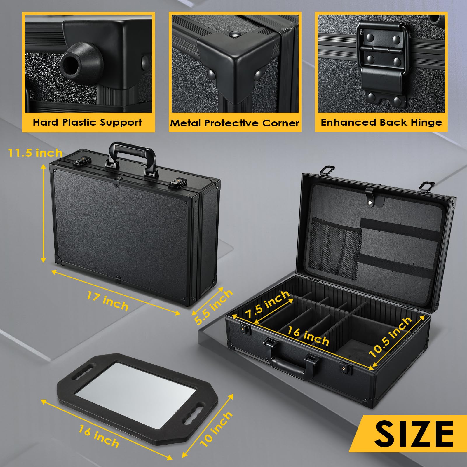 Yueieoun Barber Accessory Case travel-ready design protects tools during transit.