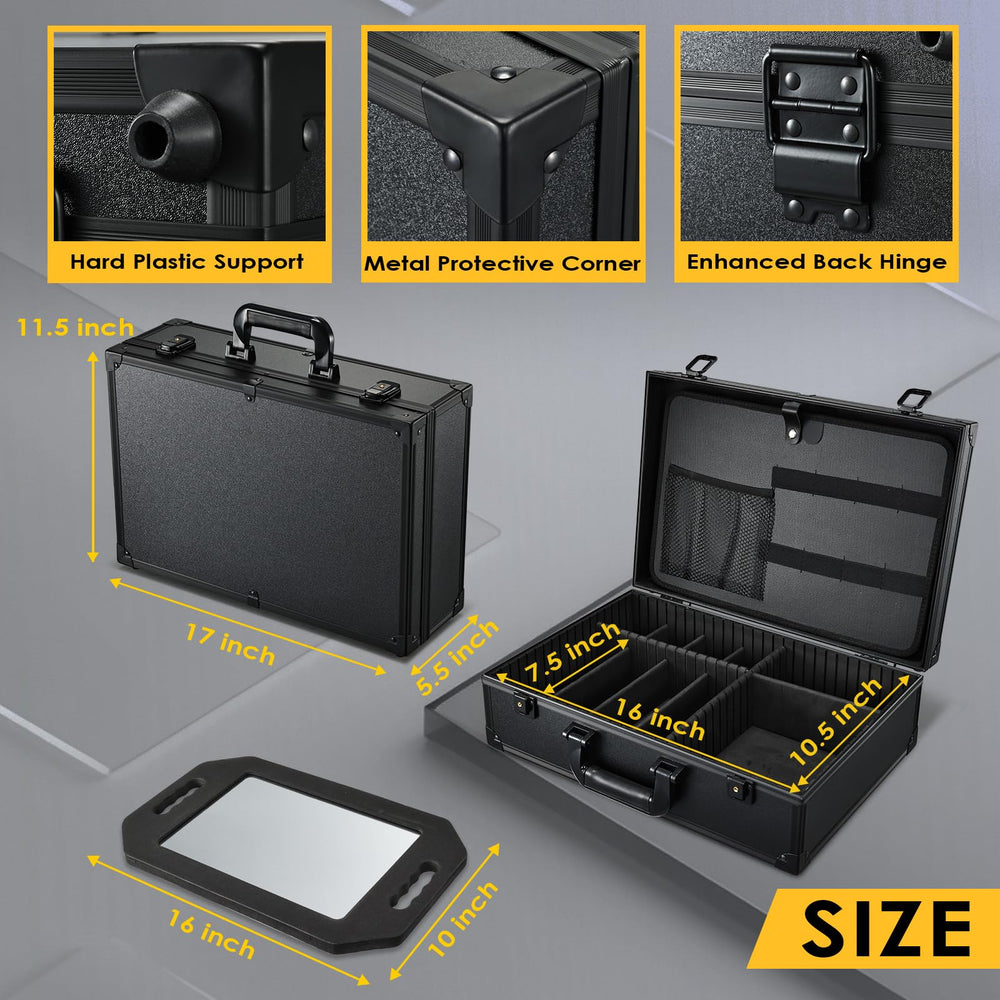 Yueieoun Barber Accessory Case travel-ready design protects tools during transit.