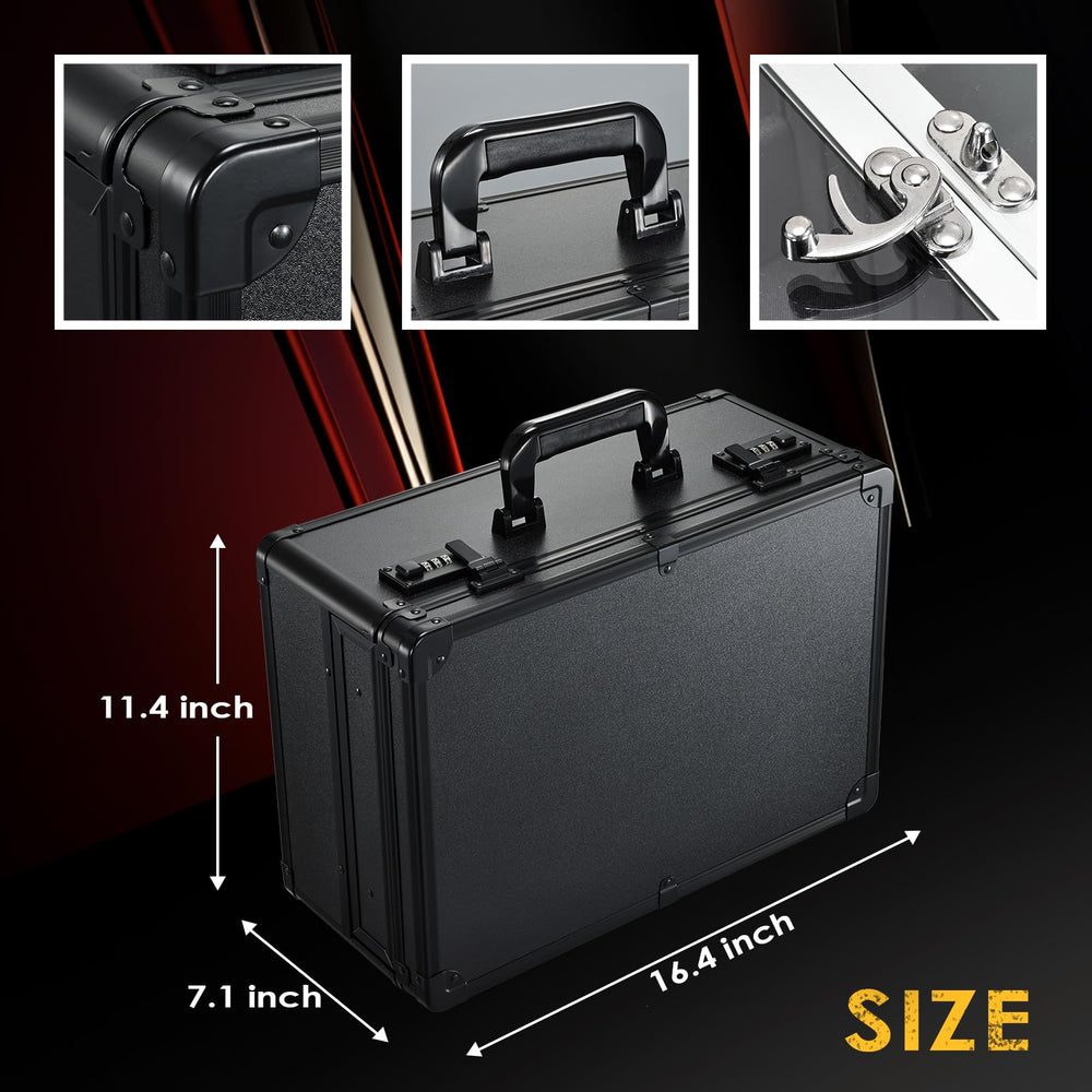 Yueieoun Barber Case durable aluminum construction and reinforced corners