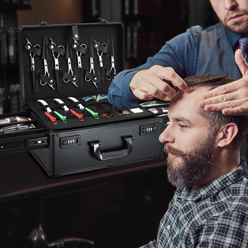 Yueieoun Barber Case large handle for secure, comfortable transport
