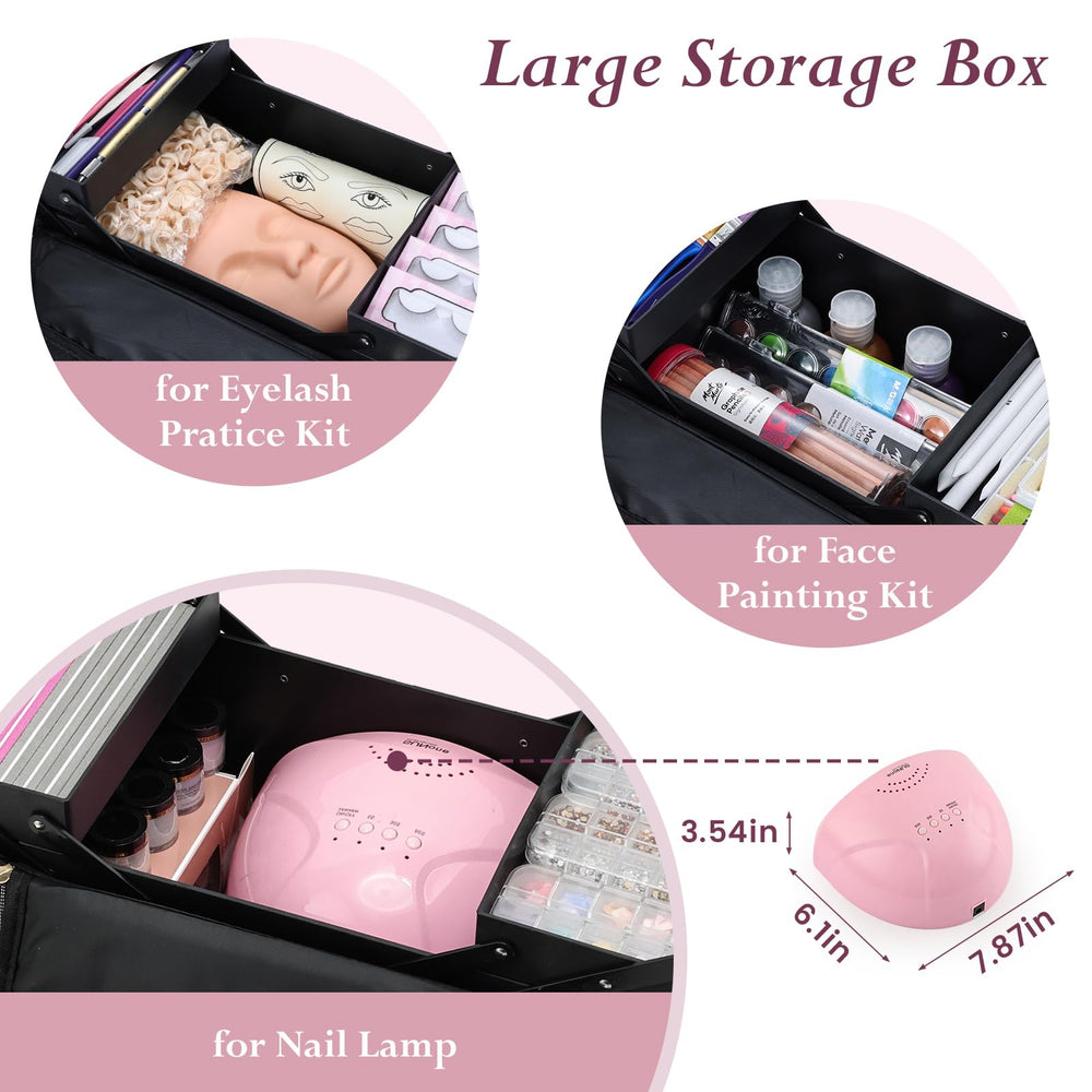 Yueieoun travel case with detachable shoulder strap for hands-free carry
