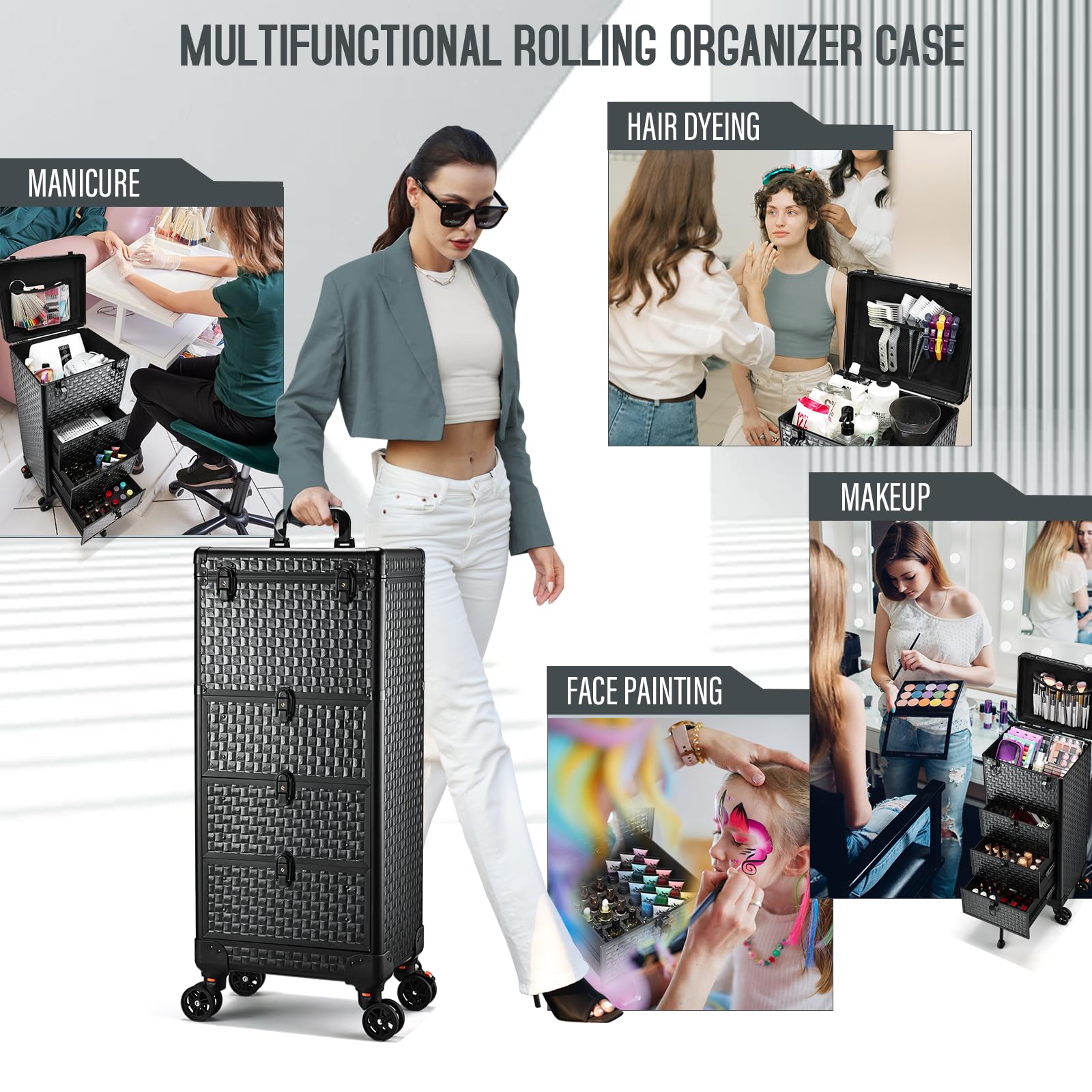 Yueieoun salon cart 360-wheels enable smooth mobility on busy floors