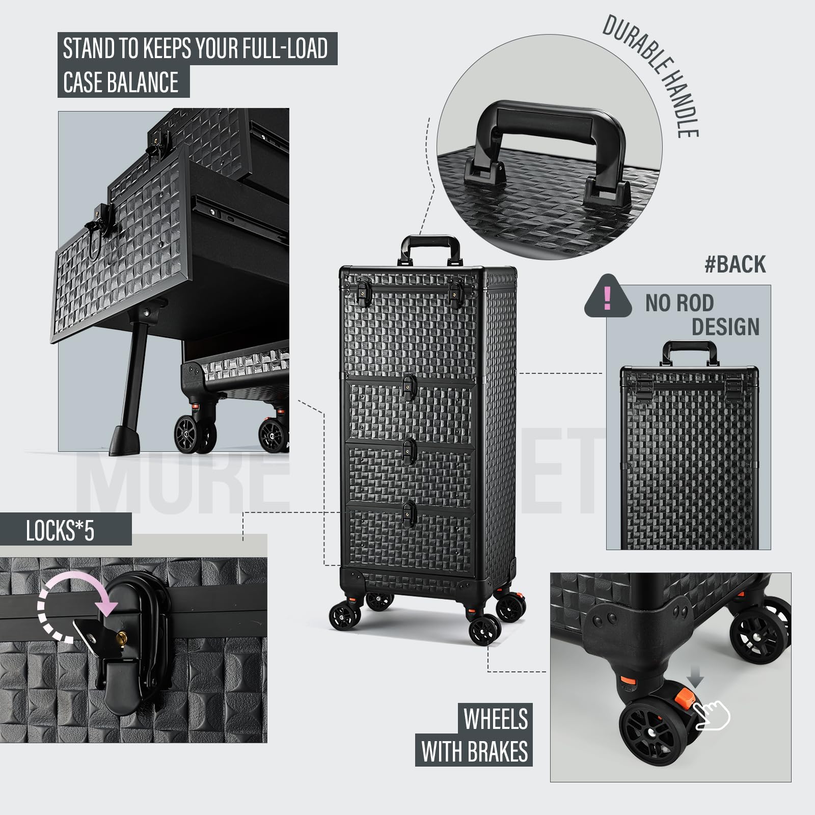 Yueieoun salon cart bottom stand provides stability while fully loaded