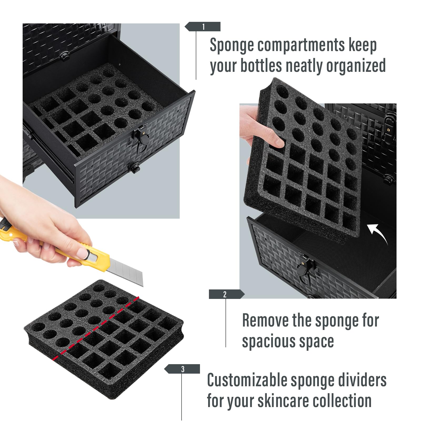 Yueieoun salon cart drawer organization highlights tidy tools and quick access