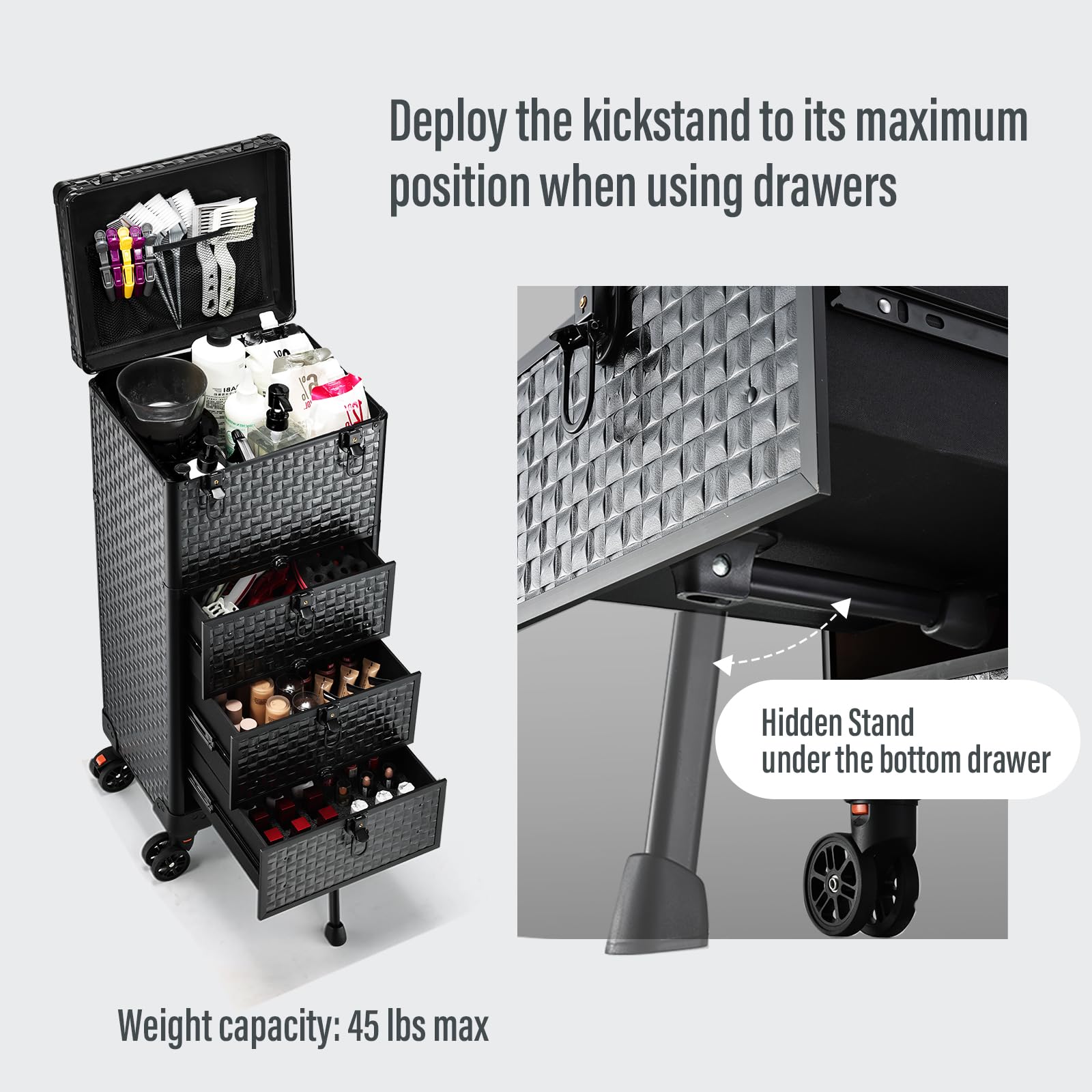 Yueieoun salon cart lock and keys provide privacy for valuables