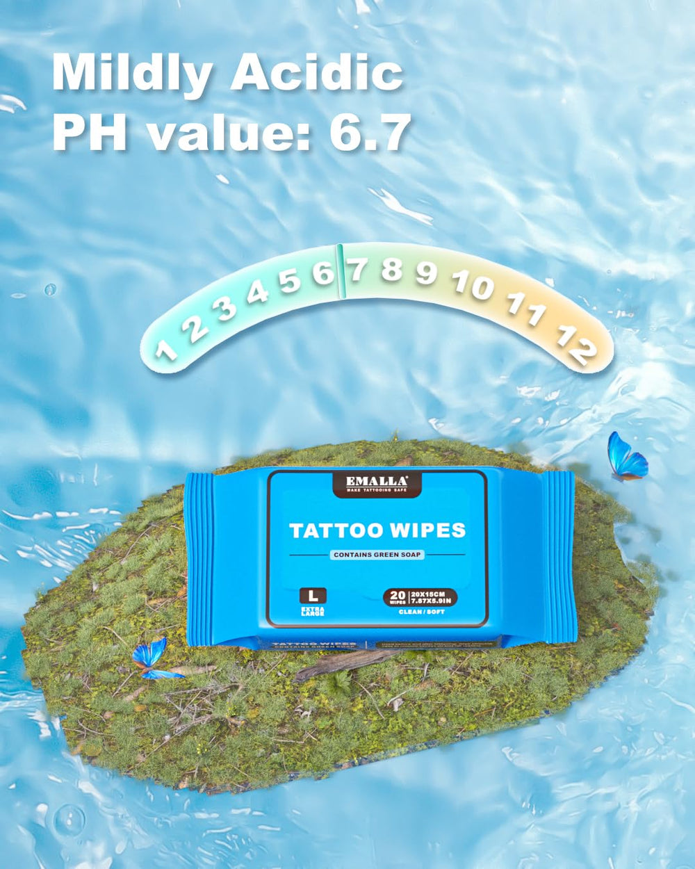 Yuelong Green Soap Tattoo Wipes ready-to-use dispensing for efficient sessions