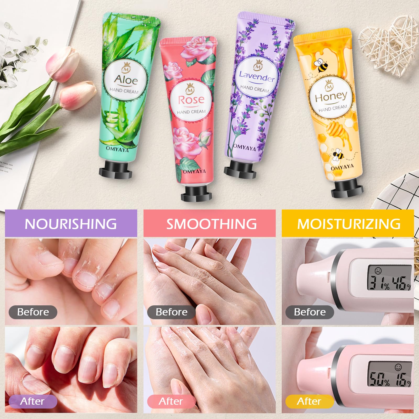 YUEONEWIN avocado scent hand cream for a fresh, creamy aroma.