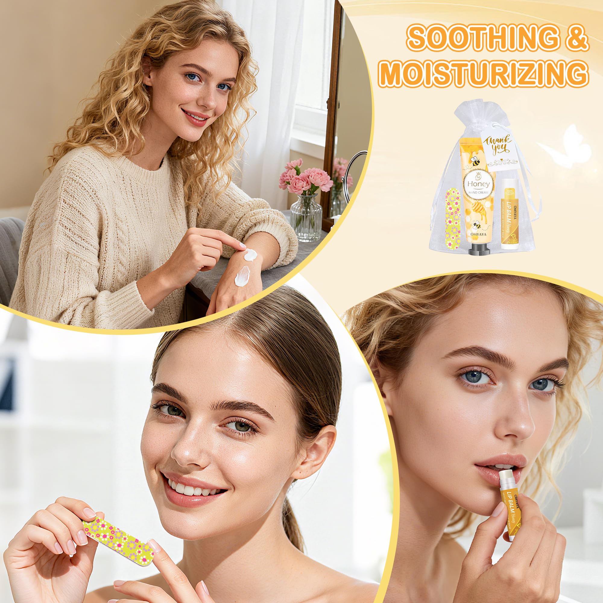 YUEONEWIN lip balm varieties highlight nourishing, petroleum-free formula for hydrated lips.