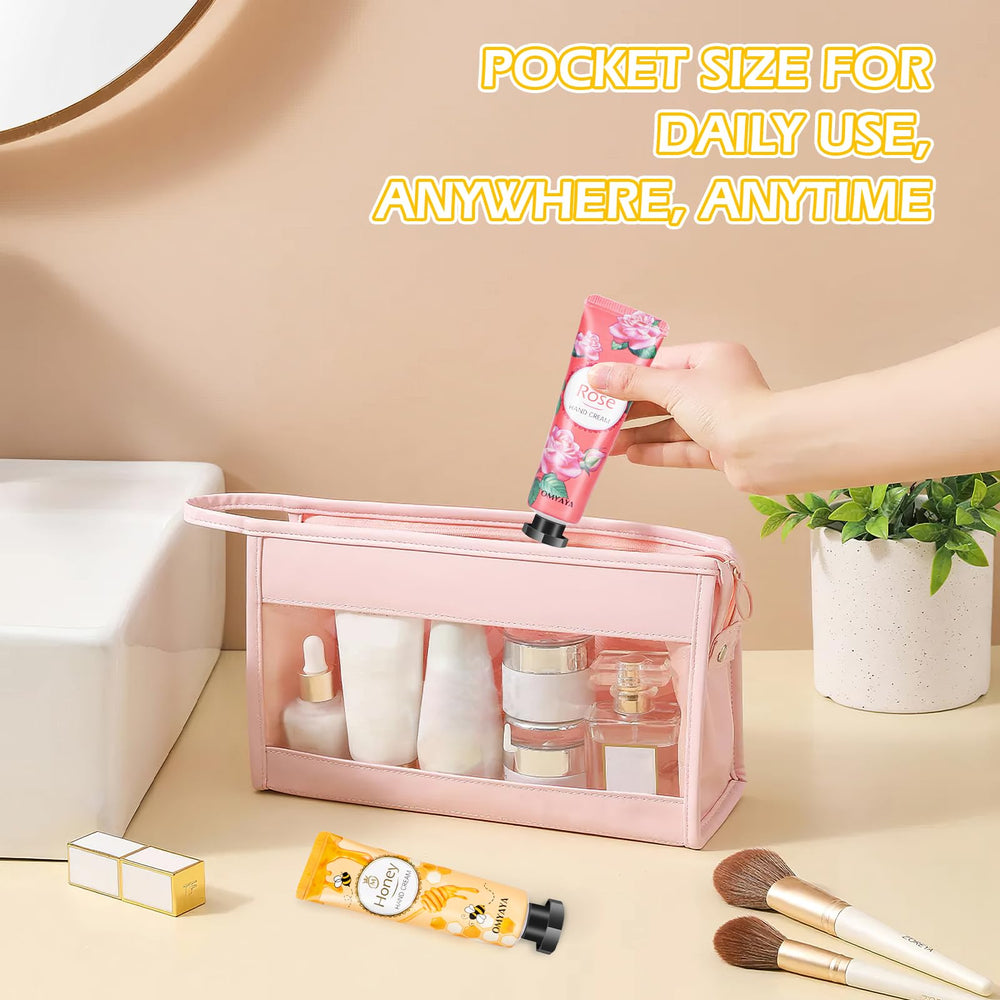 YUEONEWIN peach scent hand cream for a fruity, moisturizing moment.