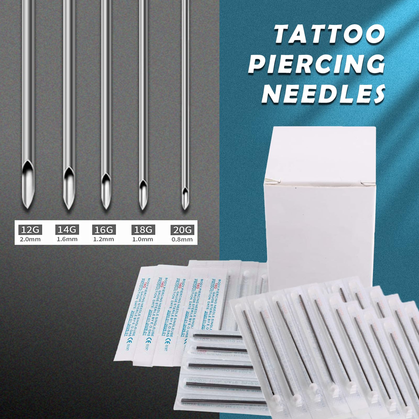 Yugui piercing needles in protective sealed packaging for hygiene and disposal.