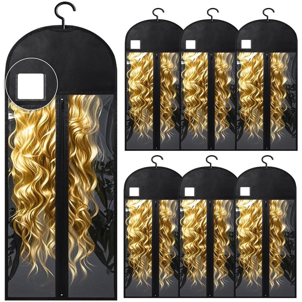 Yujiash wig storage bags with hanger 31.5in keep wigs neat for storage and travel.