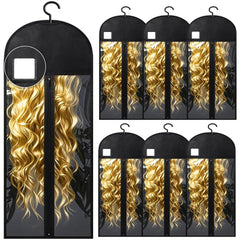 Yujiash wig storage bags with hanger 31.5in keep wigs neat for storage and travel.
