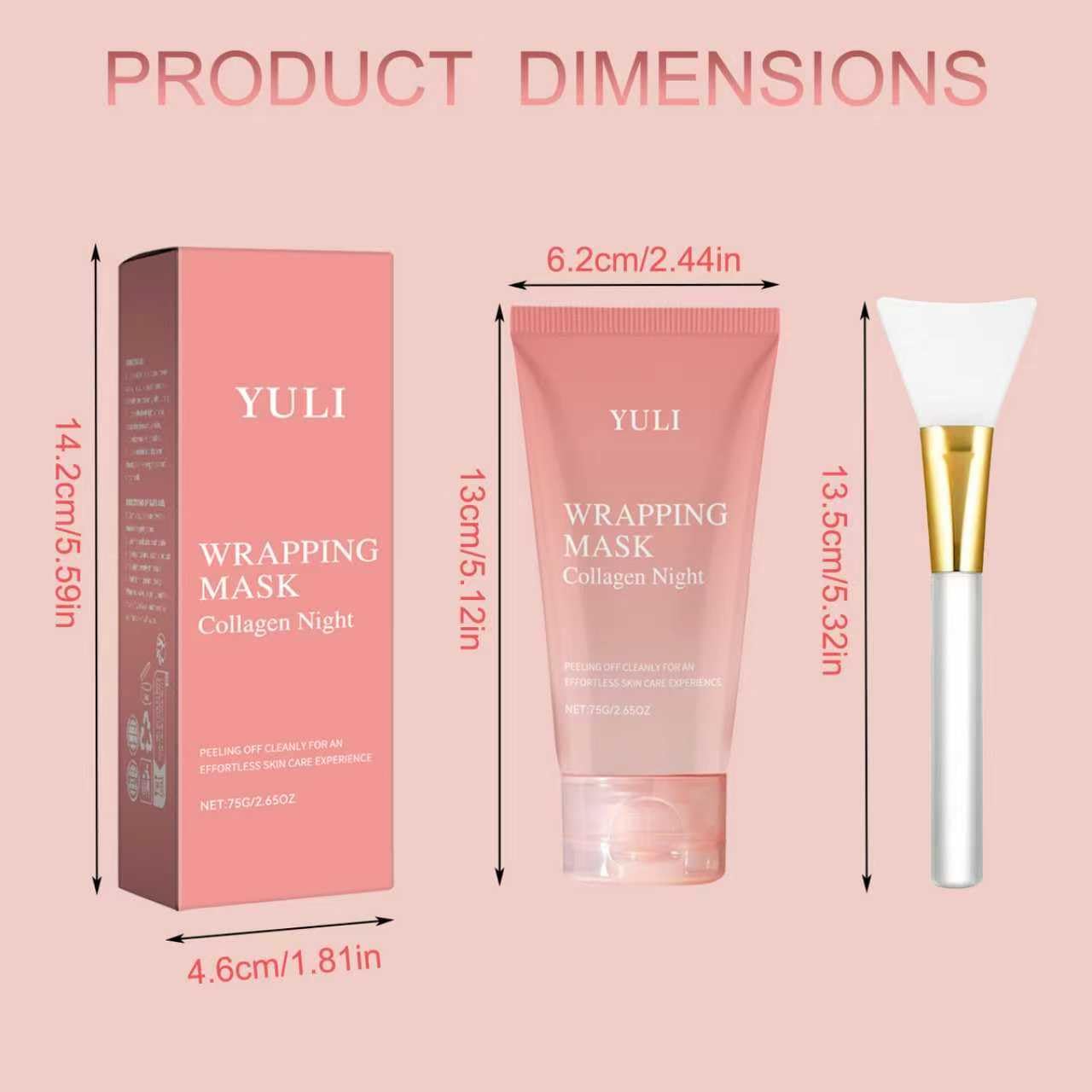 YULI collagen night-firming mask peel-off action during removal