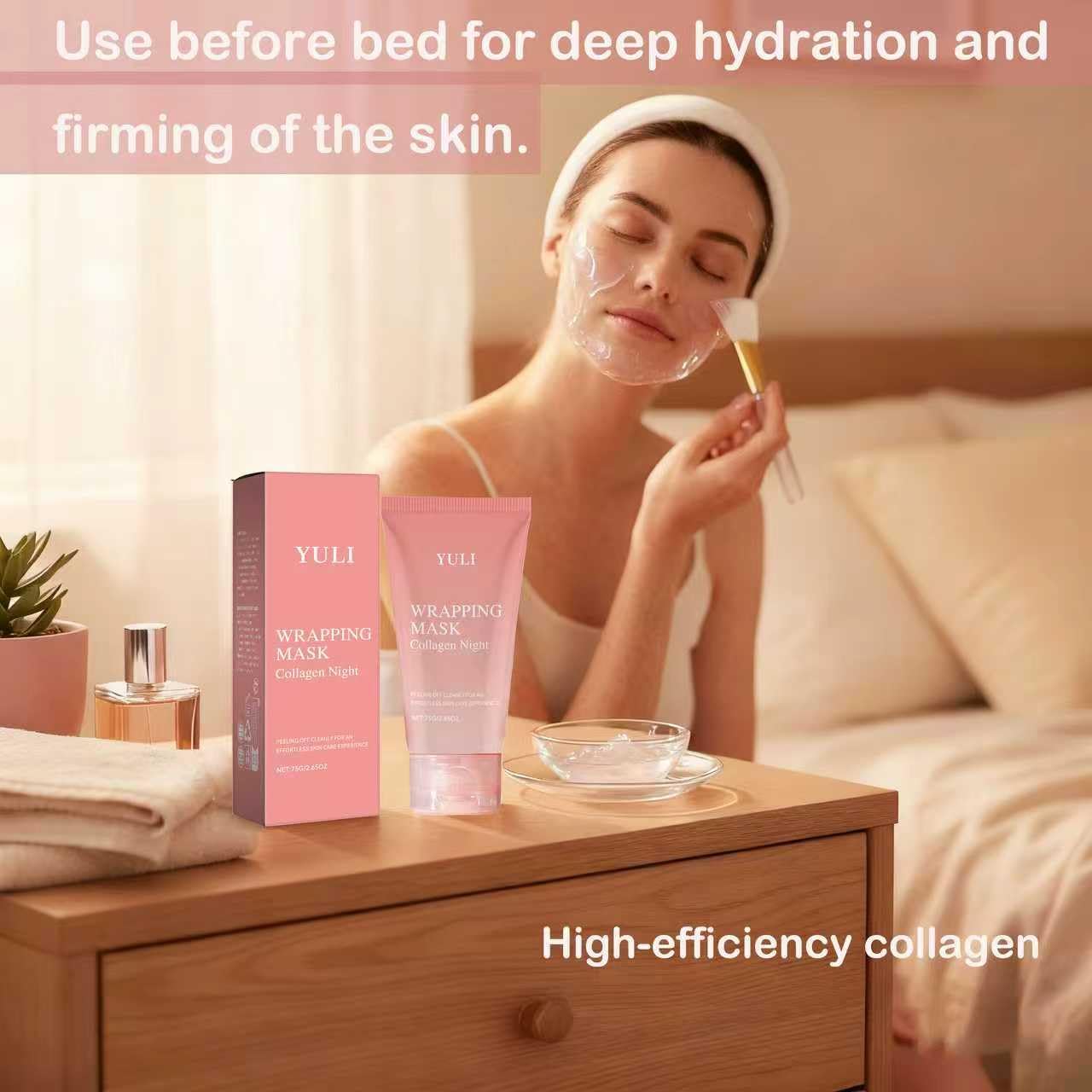 YULI collagen night-firming mask wake-up rinse for refreshed skin