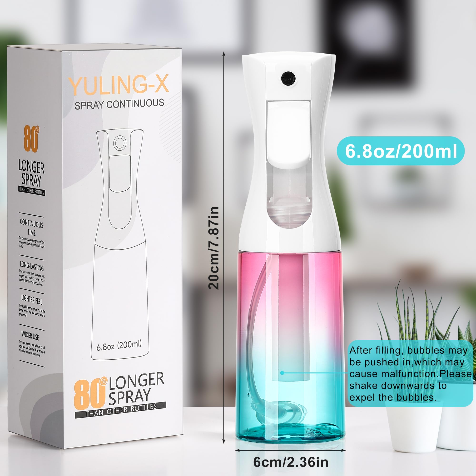 YULING-X empty reusable gradient bottle highlights eco-friendly refill design