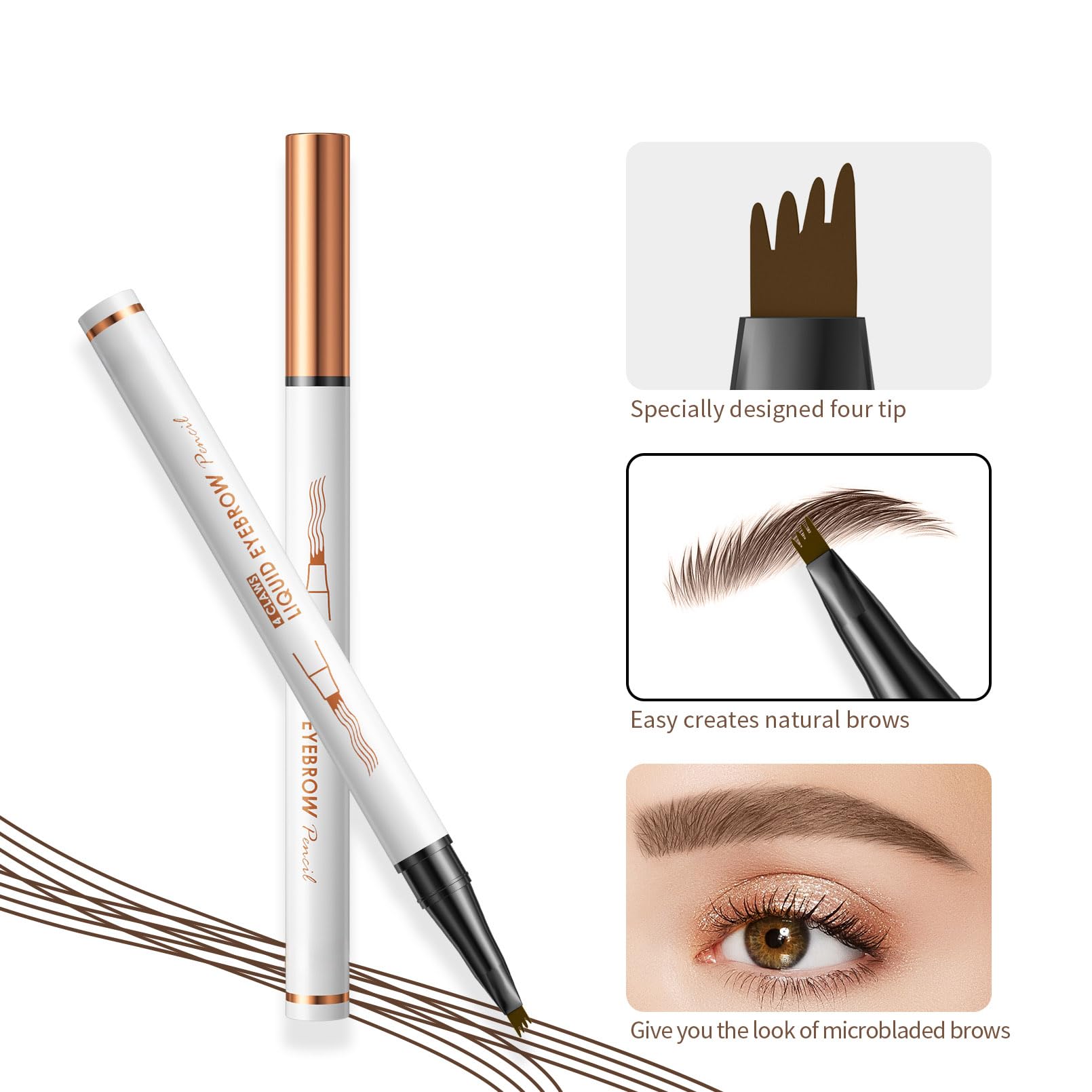 Yulinlon Q707 dark coffee shade on skin creates natural brow depth