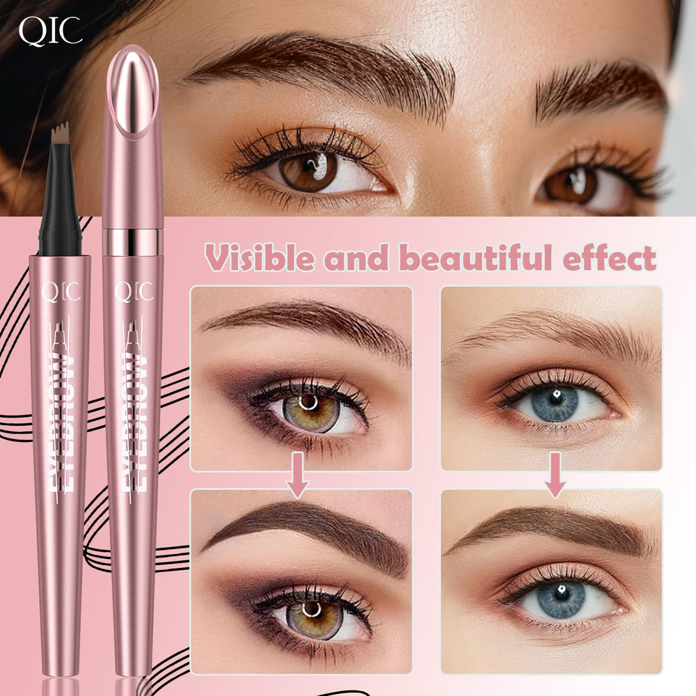 Yulinlon Q708 dual-ended brow pen with spoolie for grooming