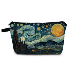 YULUENZE Starry Night makeup bag durable fabric for daily travel and organization.