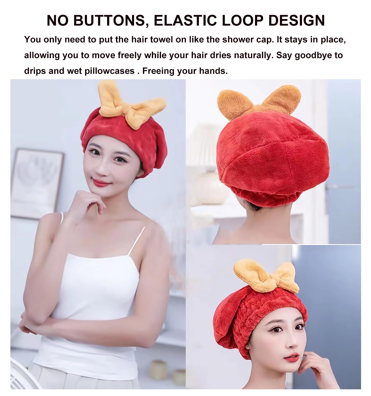 YUMINGUHC winter hair protection cap helps retain warmth while drying