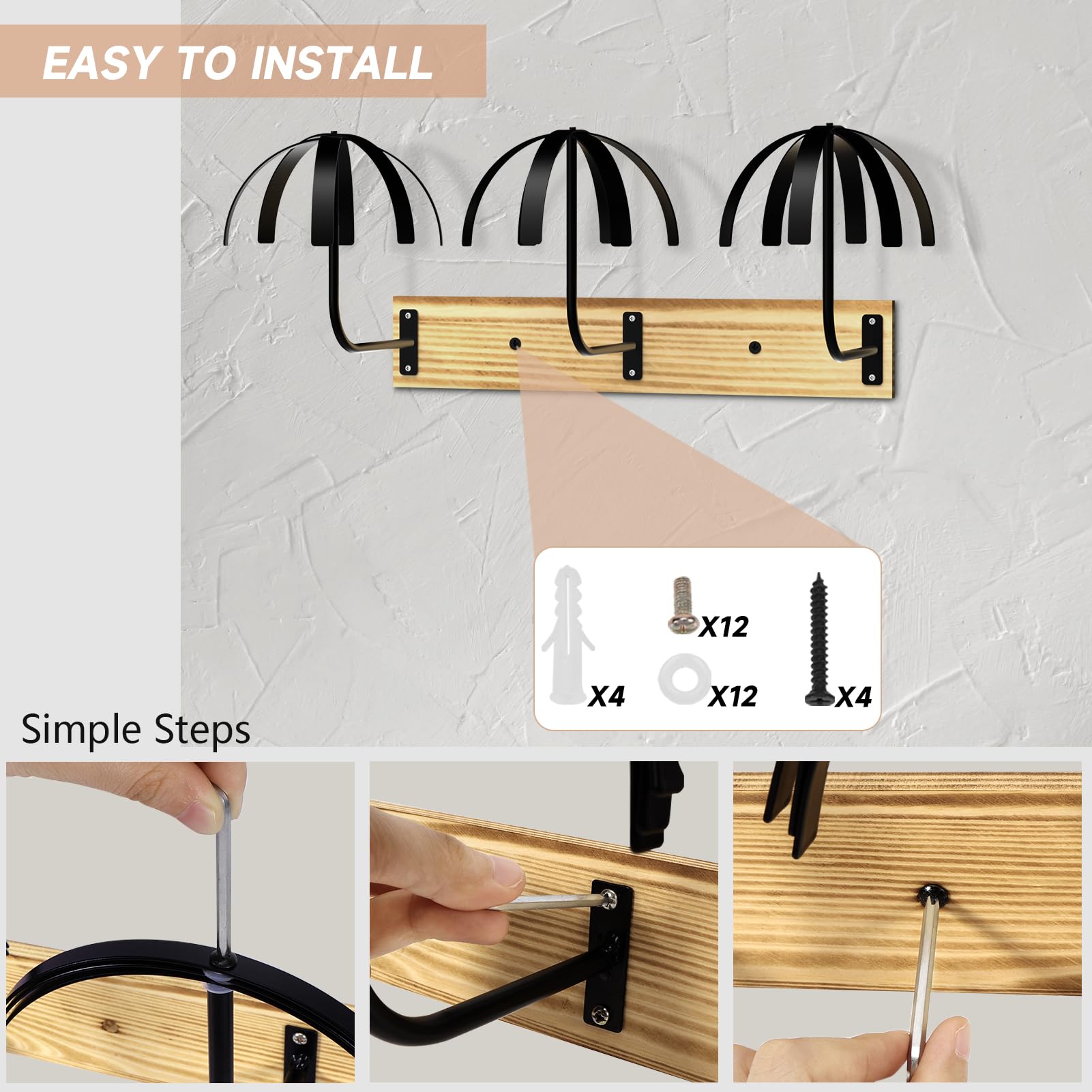 Yumkfoi wig drying and display rack helps air-dry and showcase wigs.