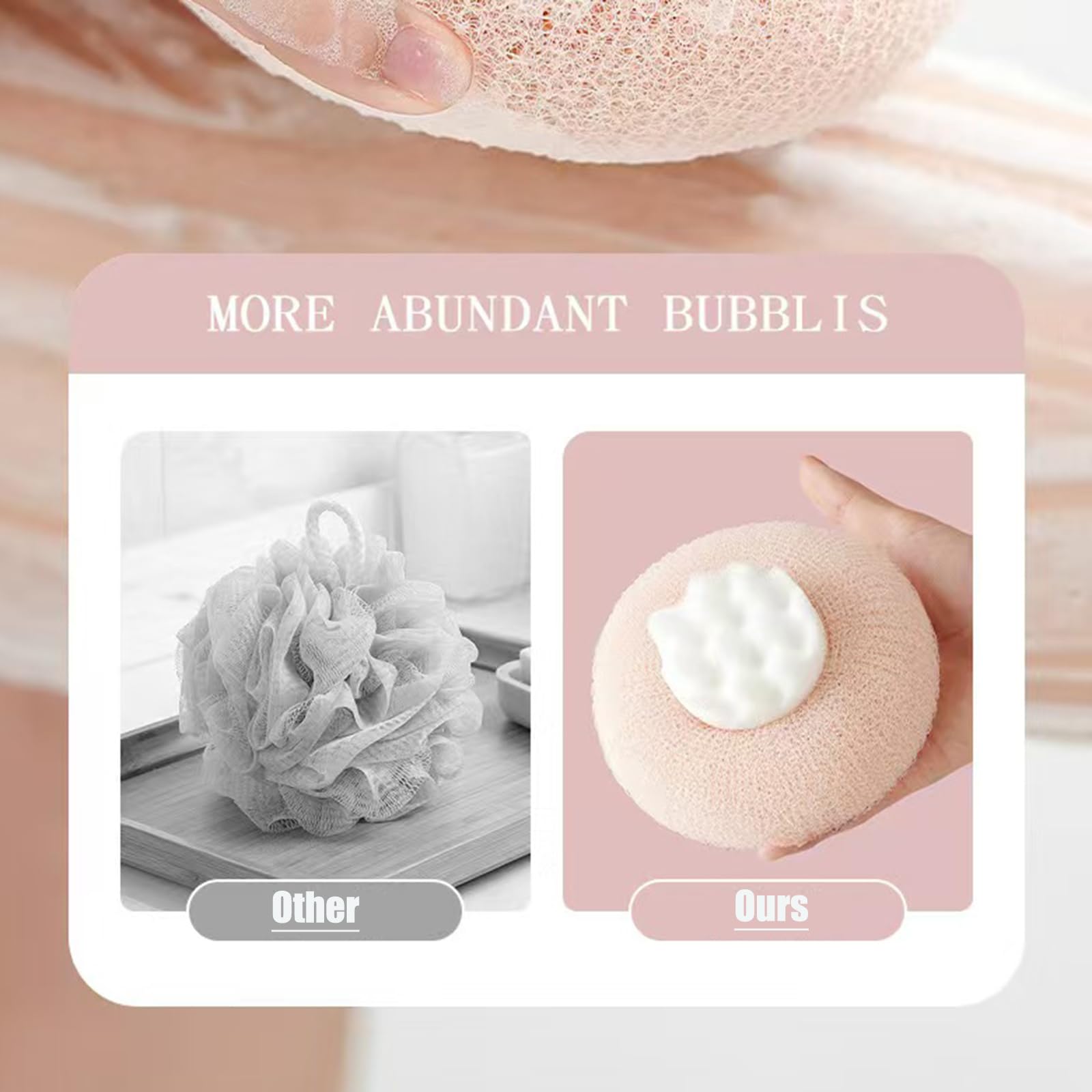YUMMIS Bath Ball with Hanging Hook demonstrates easy storage and accessibility
