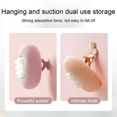 YUMMIS suction cup hook setup demonstrates convenient hanging for tidy bathroom storage.