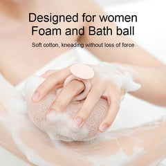 YUMMIS sunflower ball textured mesh layer enables effective scrubbing and quick lathering.