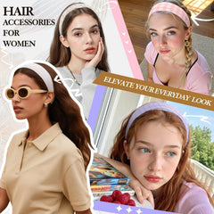 Yunaking headbands ditsy floral pattern for feminine outfits and casual chic
