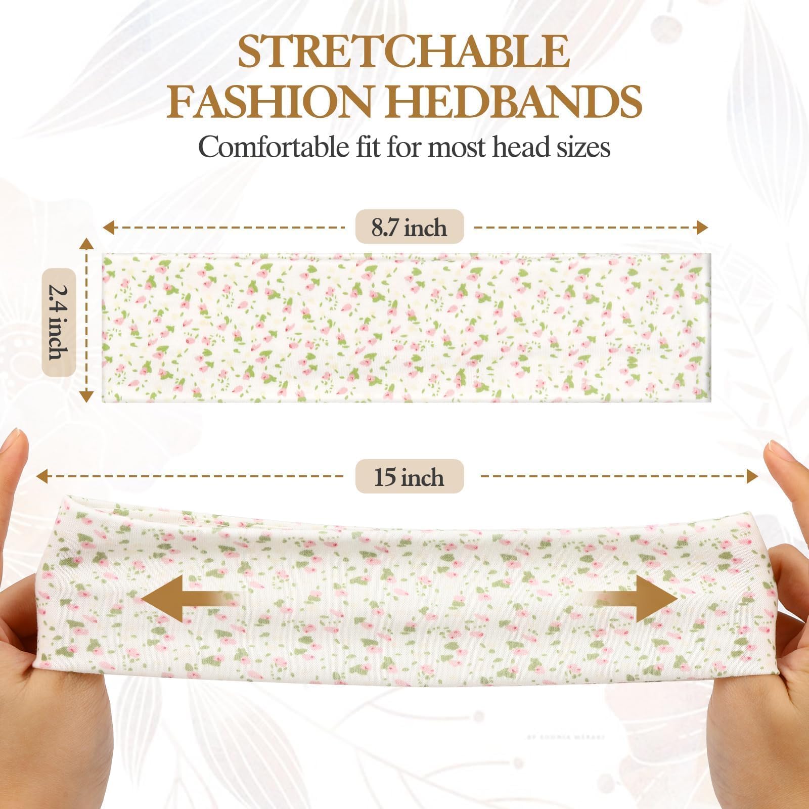 Yunaking headbands stripe design complements dresses and blouses