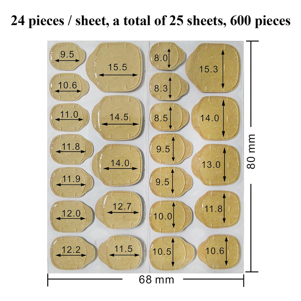 YUNEEHA Nail Adhesive Tabs sheets closeup showing ultra-sticky hold for two-week wear